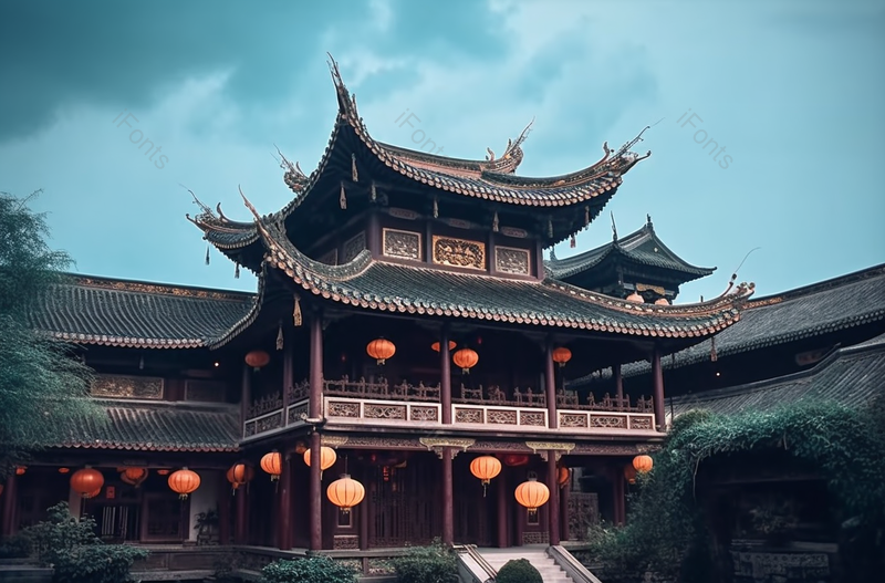 重庆市渝中区湖广会馆亭台楼阁摄影图,高清,摄影图,摄影图片,图片大全,摄影图免费下载